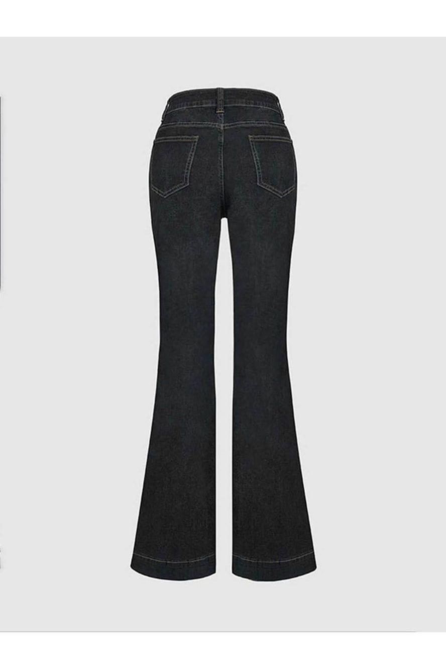 Stefanie - High-Waisted Patchwork Flared Jeans