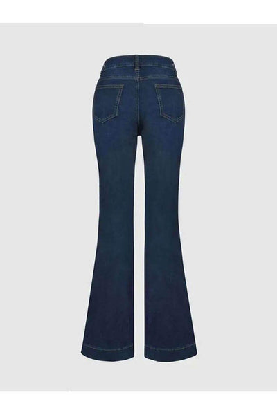 Stefanie - High-Waisted Patchwork Flared Jeans
