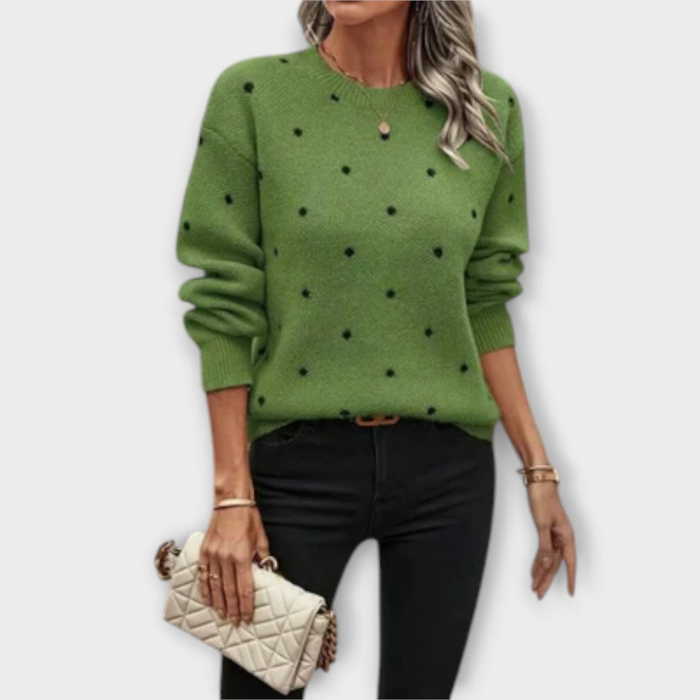 The Ava Long-Sleeve Knit Sweater