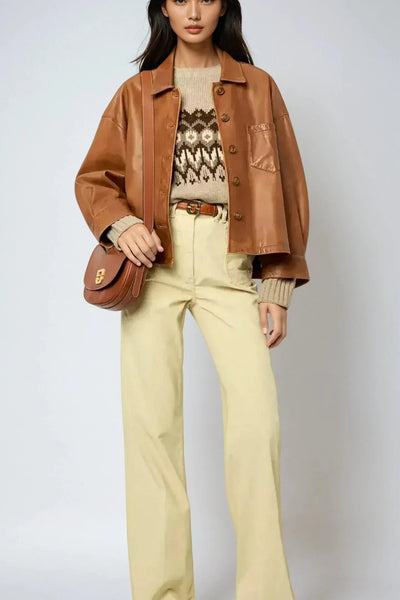 Johanna - The Modern Short Leather Jacket