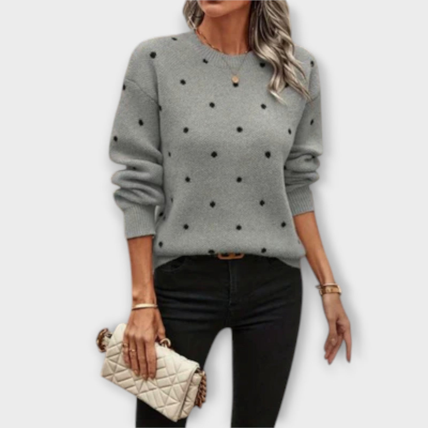 The Ava Long-Sleeve Knit Sweater