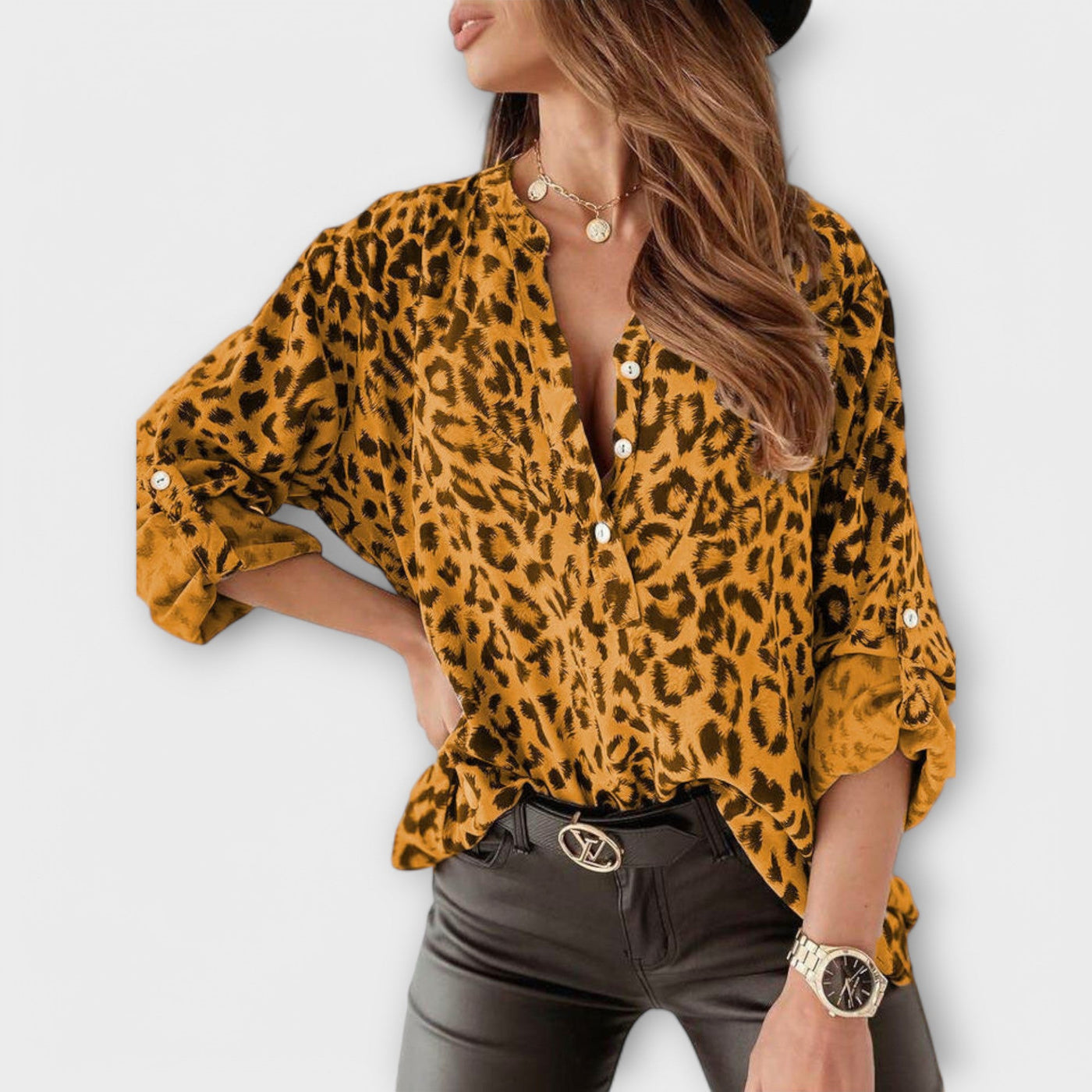 The Livy Leopard Blouse