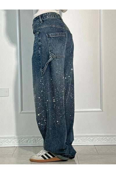 Augustine – Rhinestone Wide-Leg Jeans