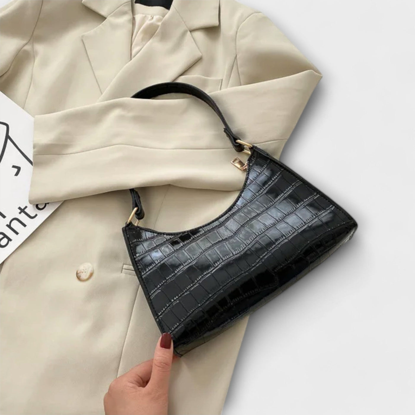 The Becky Glossy Leather Bag