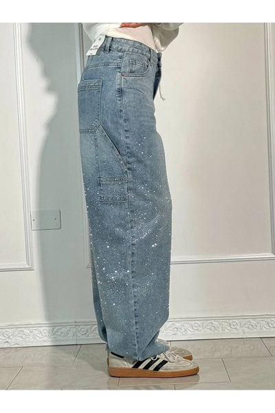 Augustine – Rhinestone Wide-Leg Jeans