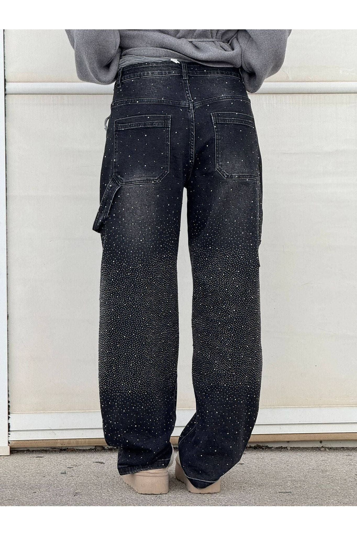 Augustine – Rhinestone Wide-Leg Jeans