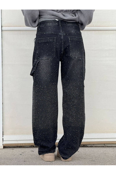 Augustine – Rhinestone Wide-Leg Jeans