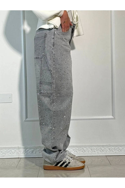 Augustine – Rhinestone Wide-Leg Jeans