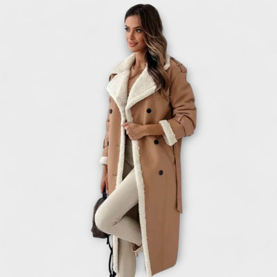 The Maria Coat: Faux-Fur & Leather Luxury