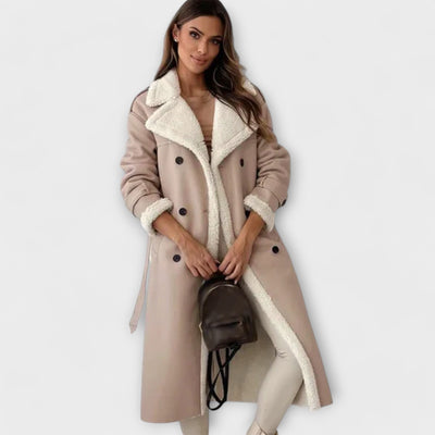 The Maria Coat: Faux-Fur & Leather Luxury