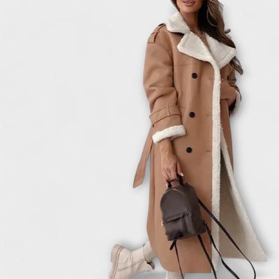 The Maria Coat: Faux-Fur & Leather Luxury