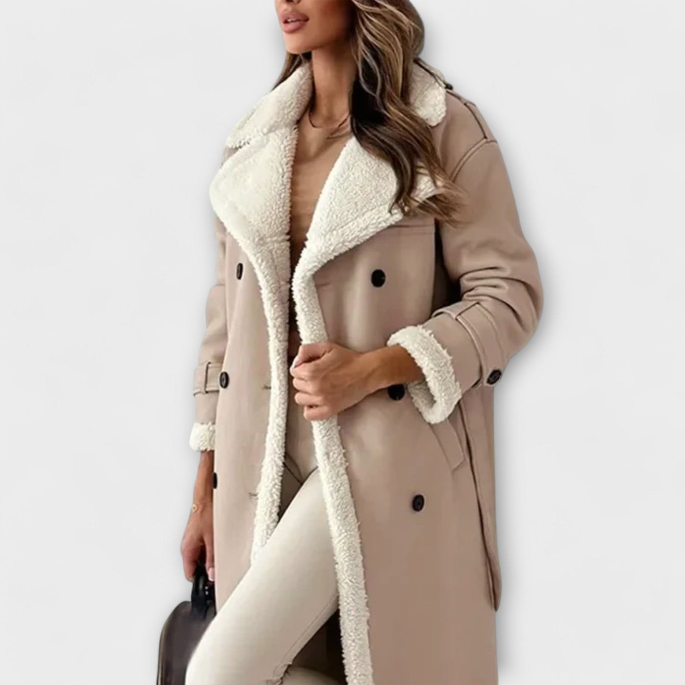 The Maria Coat: Faux-Fur & Leather Luxury