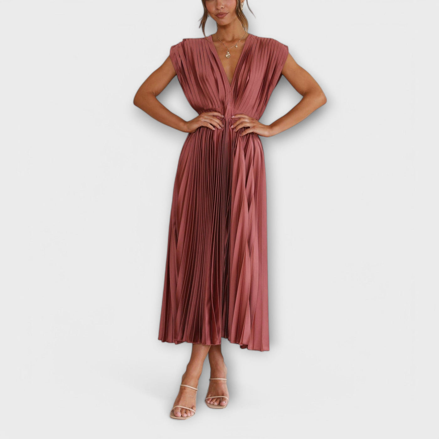 The Maria Elegant Pleated Dress