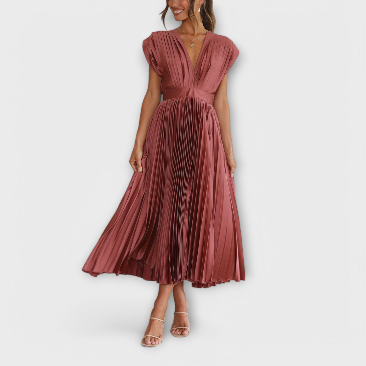 The Maria Elegant Pleated Dress