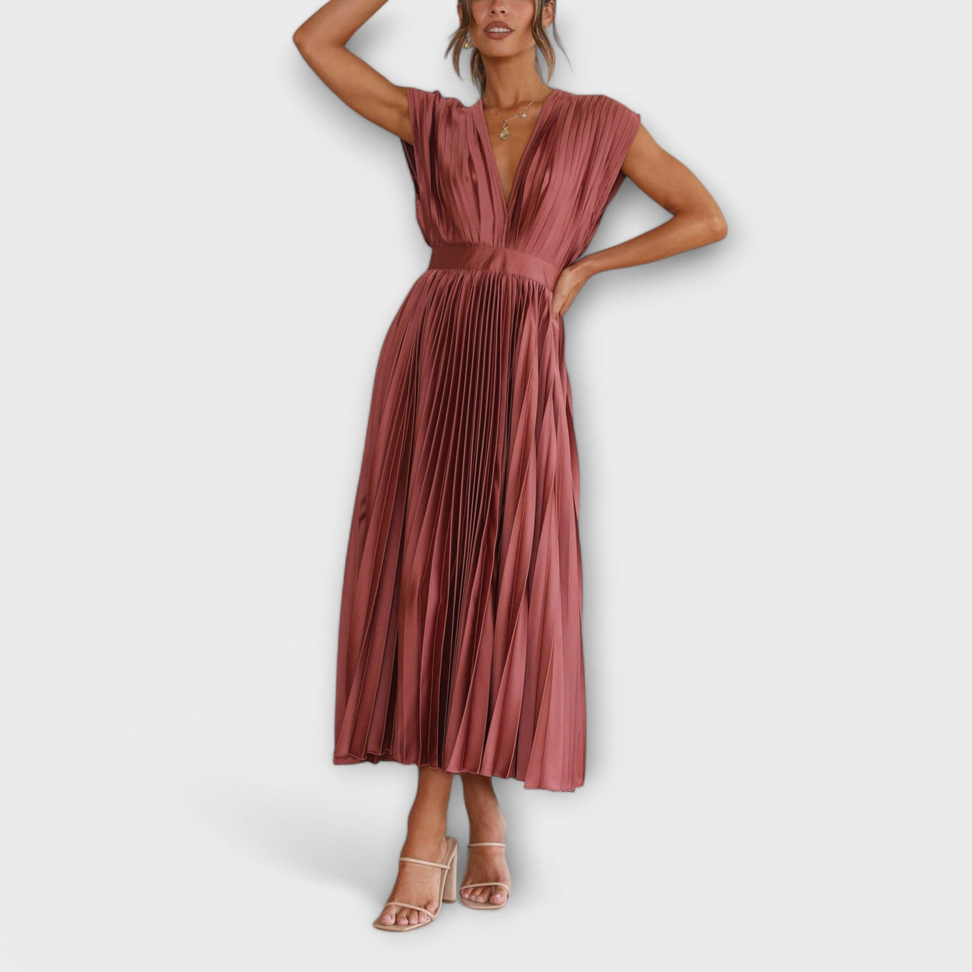 The Maria Elegant Pleated Dress