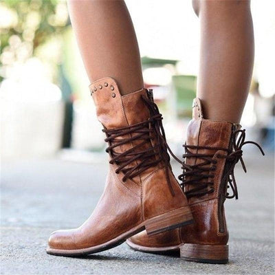The Studded Mid-Calf Boots