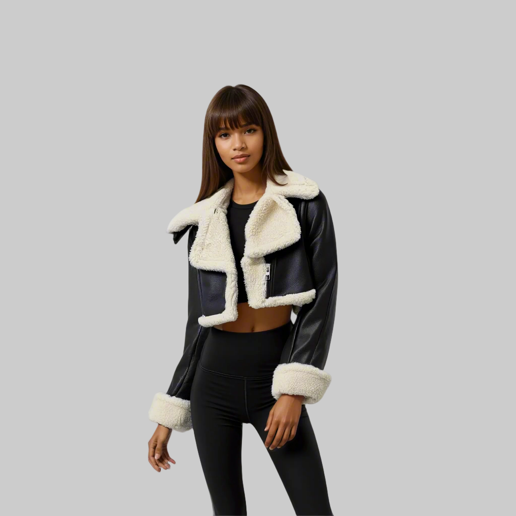 Premium Shearling Biker Jacket