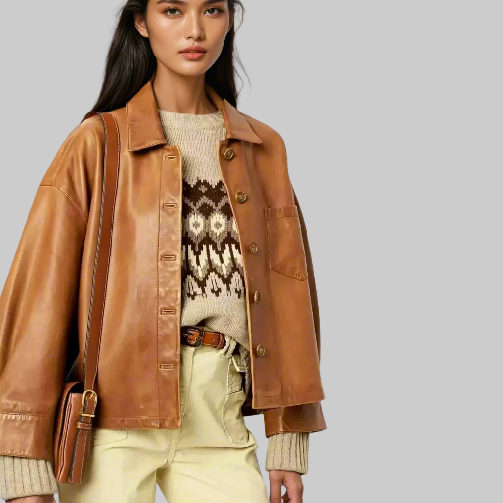 Johanna - The Modern Short Leather Jacket