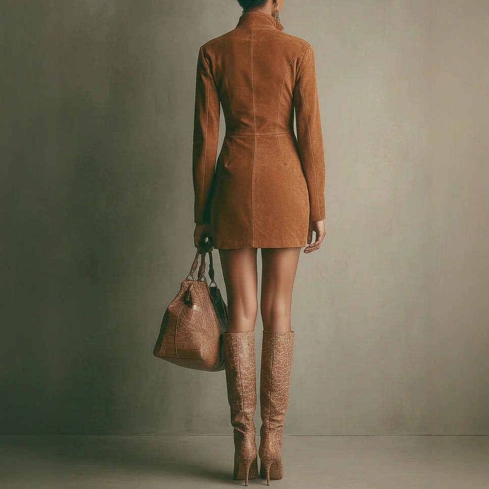 The Penelope Suede Dress