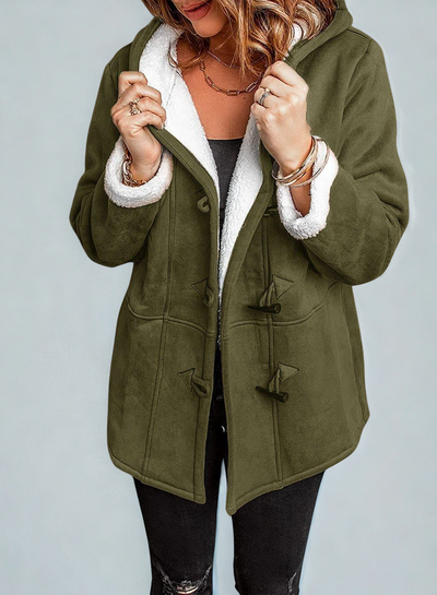 The Barbara Suede Hooded Coat