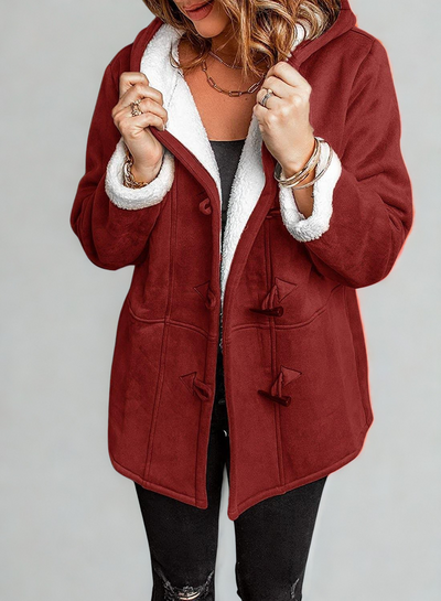 The Barbara Suede Hooded Coat